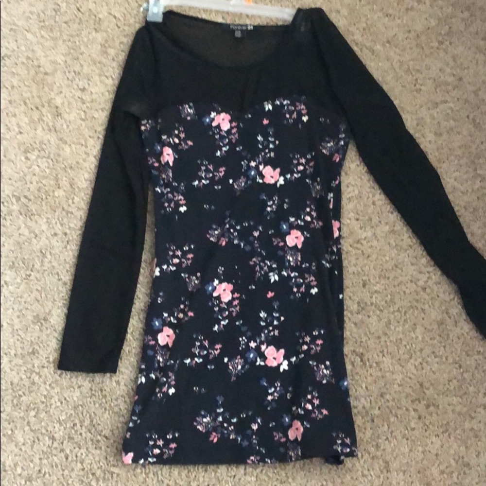 Forever 21 floral mesh dress